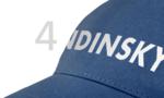 Kandinsky Baseballcaps maßgeschneiderte Werbemittel: Vier gedruckte Logo