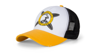 Kandinsky Baseballcaps konfigurierte Werbemittel: Trucker Cap mit Druck und andersfarbigen Optionen